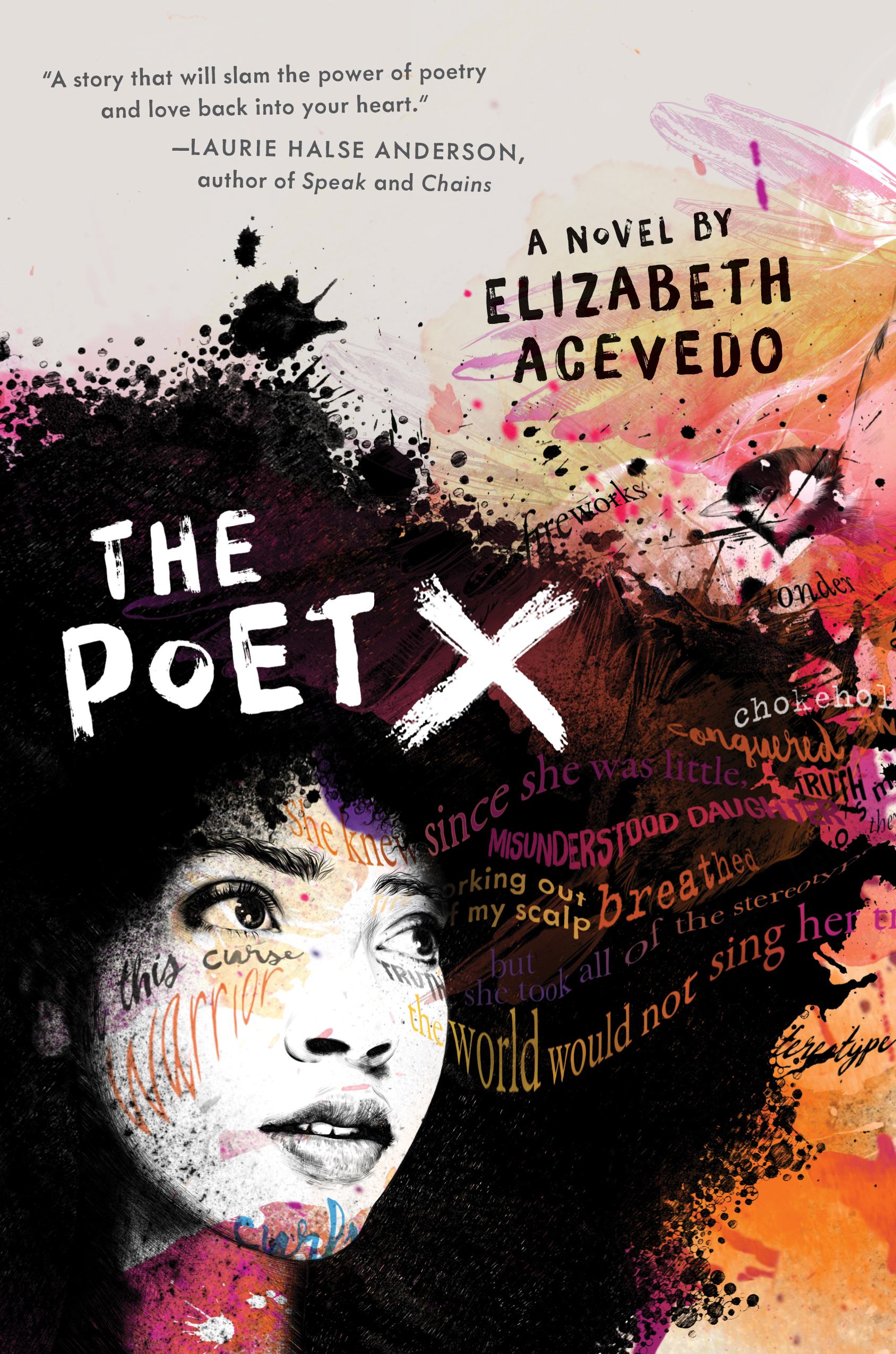 A book cover for The Poet X