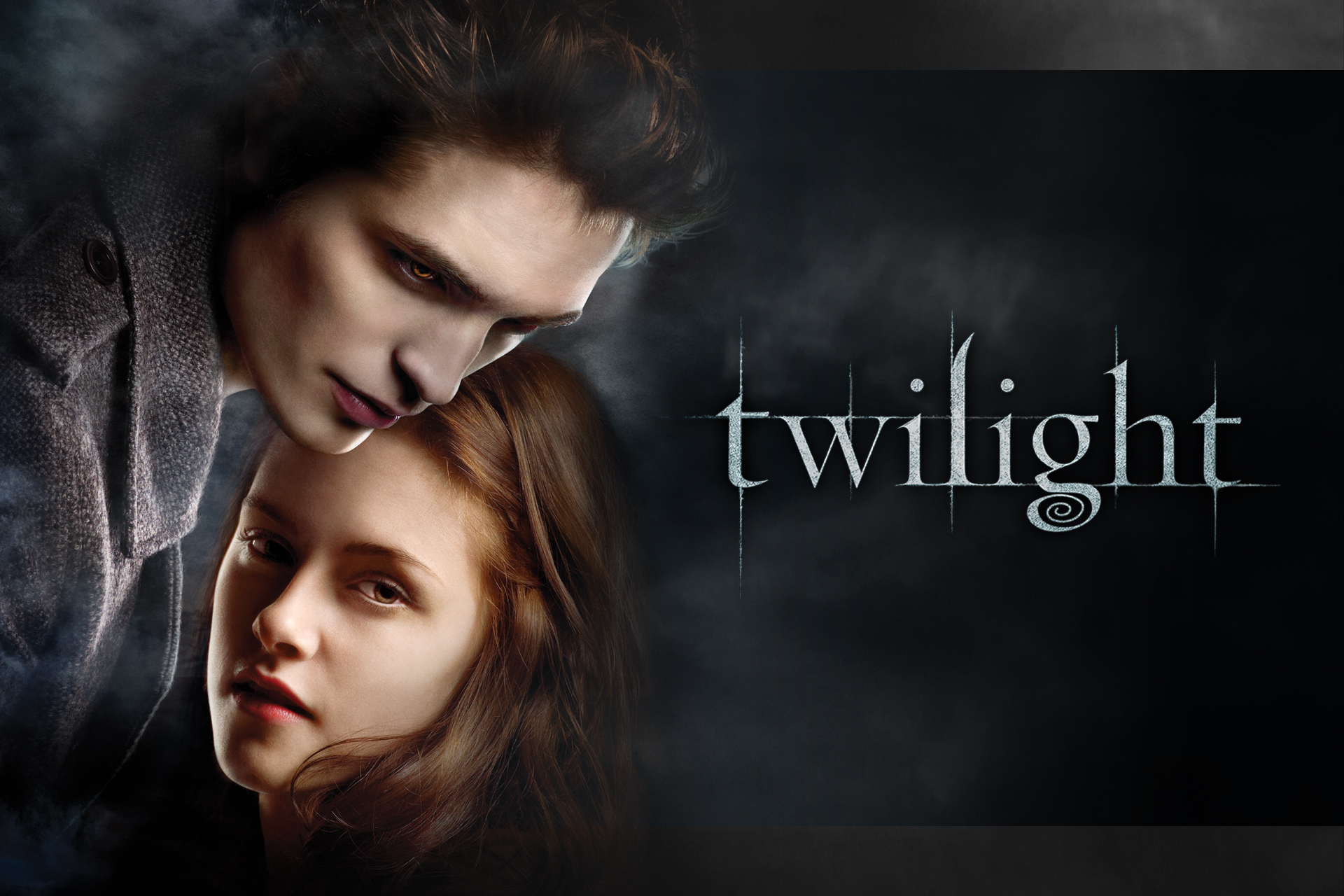 This is a Twilight movie poster, with Edward and Bella together.